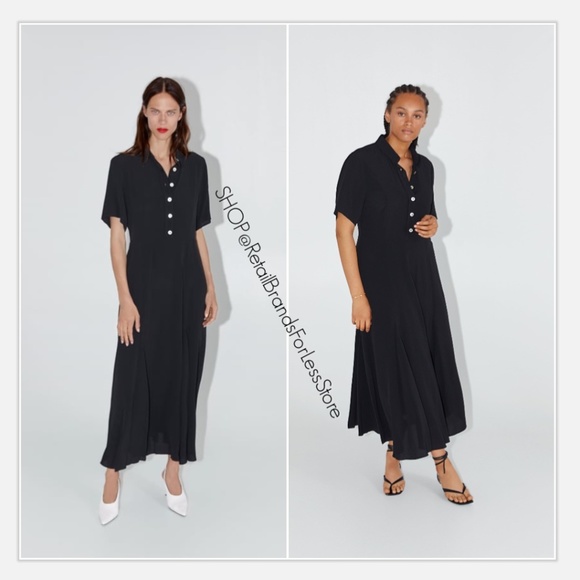 Button Front Shirt Maxi Dress 